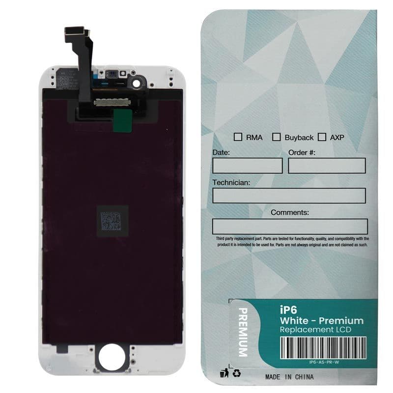 Premium Refurbished - LCD Screen and Digitizer Assembly for iPhone 6 (White)