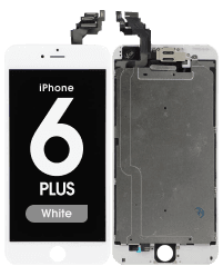 Complete Assembly - LCD Screen and Digitizer Assembly for iPhone 6 Plus (Front camera / Prox Sensor / Earspeaker Pre-Installed) (White)