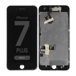 Complete Assembly - LCD Screen and Digitizer Assembly for iPhone 7 Plus (Front camera / Prox Sensor / Earspeaker Pre-Installed) (Black)