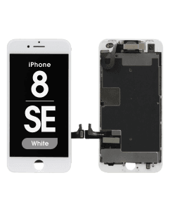 Complete Assembly - LCD Screen and Digitizer Assembly for iPhone 8 / SE (2020) (Front camera / Prox Sensor / Earspeaker Pre-Installed) (White)