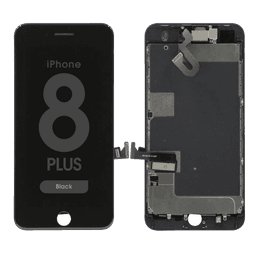 Complete Assembly - LCD Screen and Digitizer Assembly for iPhone 8 Plus (Front camera / Prox Sensor / Earspeaker Pre-Installed) (Black)