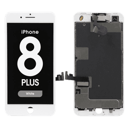 Complete Assembly - LCD Screen and Digitizer Assembly for iPhone 8 Plus (Front camera / Prox Sensor / Earspeaker Pre-Installed) (White)