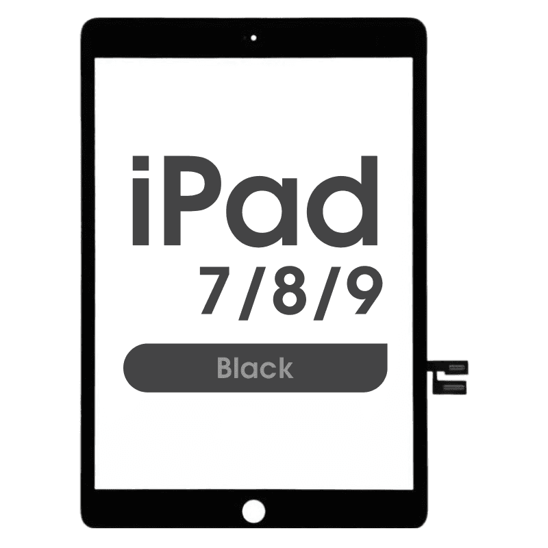 Premium - Glass and Digitizer Touch Panel for iPad 7 / iPad 8 / iPad 9 (Black) (10.2)