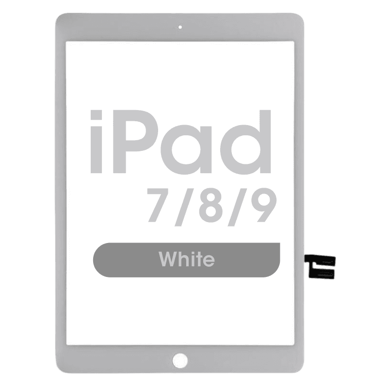 Premium - Glass and Digitizer Touch Panel for iPad 7 / iPad 8 / iPad 9 (White) (10.2)