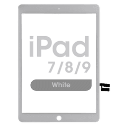 Premium - Glass and Digitizer Touch Panel for iPad 7 / iPad 8 / iPad 9 (White) (10.2)