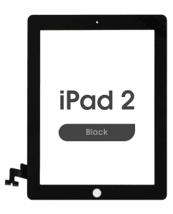 Aftermarket - Glass and Digitizer Touch Panel for iPad 2 (Black)