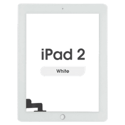 Premium - Glass and Digitizer Touch Panel for iPad 2 (White)