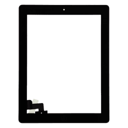Aftermarket Full Assembly Glass and Digitizer with Home Button and Adhesive, Black, for iPad 2