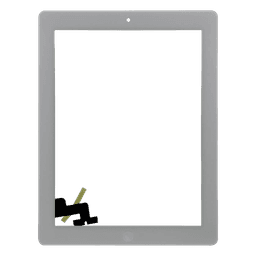 Aftermarket Full Assembly Glass and Digitizer with Home Button and Adhesive, White, for iPad 2