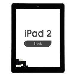 Aftermarket w/ Home Button - Glass and Digitizer Touch Panel for iPad 2 (Black)