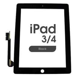 Aftermarket - Glass and Digitizer Touch Panel for iPad 3 / iPad 4 (Black)