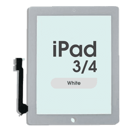 Aftermarket - Glass and Digitizer Touch Panel for iPad 3 / iPad 4 (White)
