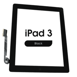 Aftermarket - Glass and Digitizer Touch Panel w/ Home Button for iPad 3 (Black)