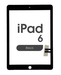 Aftermarket - Glass and Digitizer Touch Panel for iPad 6 (Black)