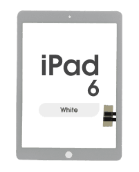 Aftermarket - Glass and Digitizer Touch Panel for iPad 6 (White)