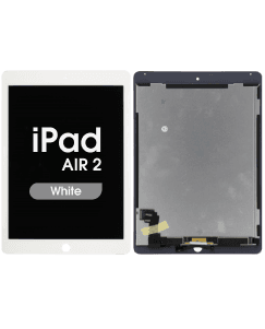 Aftermarket - Glass and Digitizer Full LCD Assembly for iPad Air 2 w/ Pre-installed Sleep / Wake Flex (White)