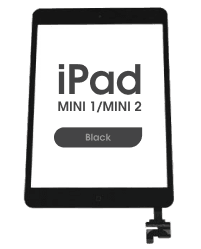 Aftermarket w/ Home Button - Glass and Digitizer Touch Panel for iPad Mini 1 / iPad Mini 2 (Black)
