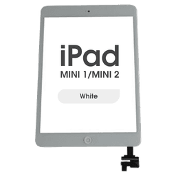 Aftermarket - Glass and Digitizer Touch Panel w/ Home Button for iPad Mini 1 / iPad Mini 2 (White)