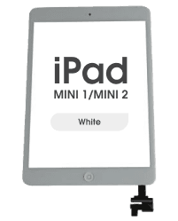 Aftermarket - Glass and Digitizer Touch Panel w/ Home Button for iPad Mini 1 / iPad Mini 2 (White)