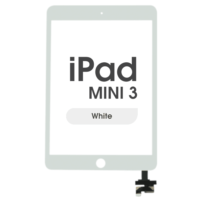 Premium - Glass and Digitizer Touch Panel for iPad Mini 3 (White)