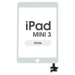 Premium - Glass and Digitizer Touch Panel for iPad Mini 3 (White)