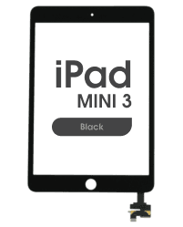 Aftermarket - Glass and Digitizer Touch Panel for iPad Mini 3 (No Adhesive) (Black)