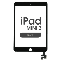 Aftermarket - Glass and Digitizer Touch Panel for iPad Mini 3 (Black)