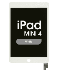 Premium Refurbished - Glass and Digitizer Full LCD Assembly for iPad Mini 4 (Sleep / Wake Flex Pre-Soldered) (White)