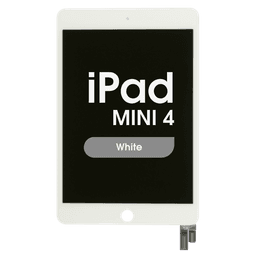 Premium Refurbished - Glass and Digitizer Full LCD Assembly for iPad Mini 4 (Sleep / Wake Flex Pre-Soldered) (White)