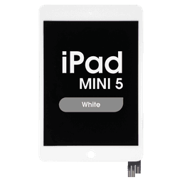 Premium Refurbished - Glass and Digitizer Full LCD Assembly for iPad Mini 5 (Sleep / Wake Flex Pre-Soldered) (White)