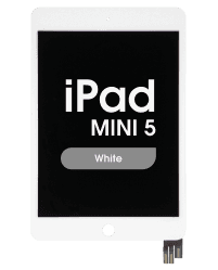 Premium Refurbished - Glass and Digitizer Full LCD Assembly for iPad Mini 5 (Sleep / Wake Flex Pre-Soldered) (White)