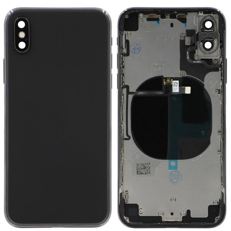 Back Housing for iPhone X (No Logo) (Black)