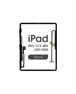 Aftermarket - Glass and Digitizer Touch Panel for iPad Pro 12.9 3rd / iPad Pro 12.9 4th Gen (Black)