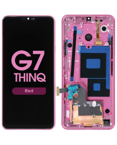 LCD Screen and Digitizer Assembly w/ Frame for LG G7 ThinQ (Red)