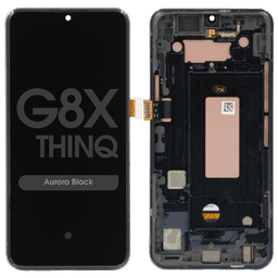 LCD Screen and Digitizer Assembly w/ Frame for LG G8X ThinQ (Aurora Black)