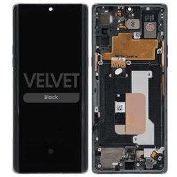 Refurbished - OLED Screen and Digitizer Assembly w/ Frame for LG Velvet (G9) (All Carriers except Verizon UW) (Black)