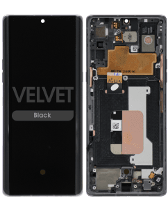 Refurbished - OLED Screen and Digitizer Assembly w/ Frame for LG Velvet (G9) (All Carriers except Verizon UW) (Black)