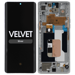 Refurbished - OLED Screen and Digitizer Assembly w/ Frame for LG Velvet (G9) (All Carriers except Verizon UW) (Silver)