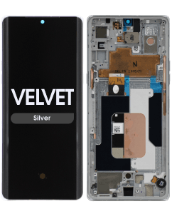 Refurbished - OLED Screen and Digitizer Assembly w/ Frame for LG Velvet (G9) (All Carriers except Verizon UW) (Silver)