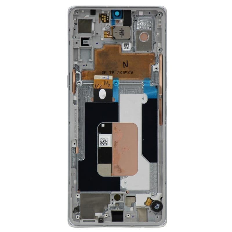 Refurbished - OLED Screen and Digitizer Assembly w/ Frame for LG Velvet (G9) (All Carriers except Verizon UW) (Silver)