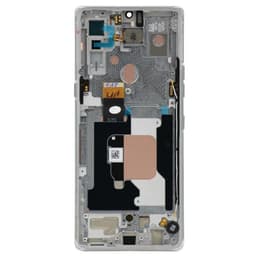 Refurbished - OLED Screen and Digitizer Assembly w/ Frame for LG Velvet (G9) (Verizon UW) (Silver)