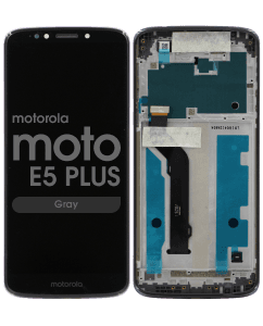 LCD Screen and Digitizer Assembly w/ Frame for Motorola Moto E5 Plus (XT1924) (Gray)