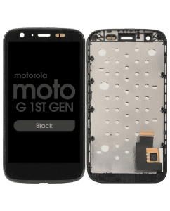 LCD Screen and Digitizer Assembly w/ Frame for Motorola Moto G 1st Gen (XT1032) (Black)