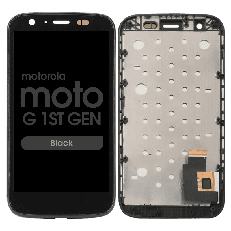 LCD Screen and Digitizer Assembly w/ Frame for Motorola Moto G 1st Gen (XT1032) (Black)