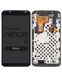 LCD Screen and Digitizer Assembly w/ Frame for Motorola Nexus 6 (XT1100 / XT1103) (Black)