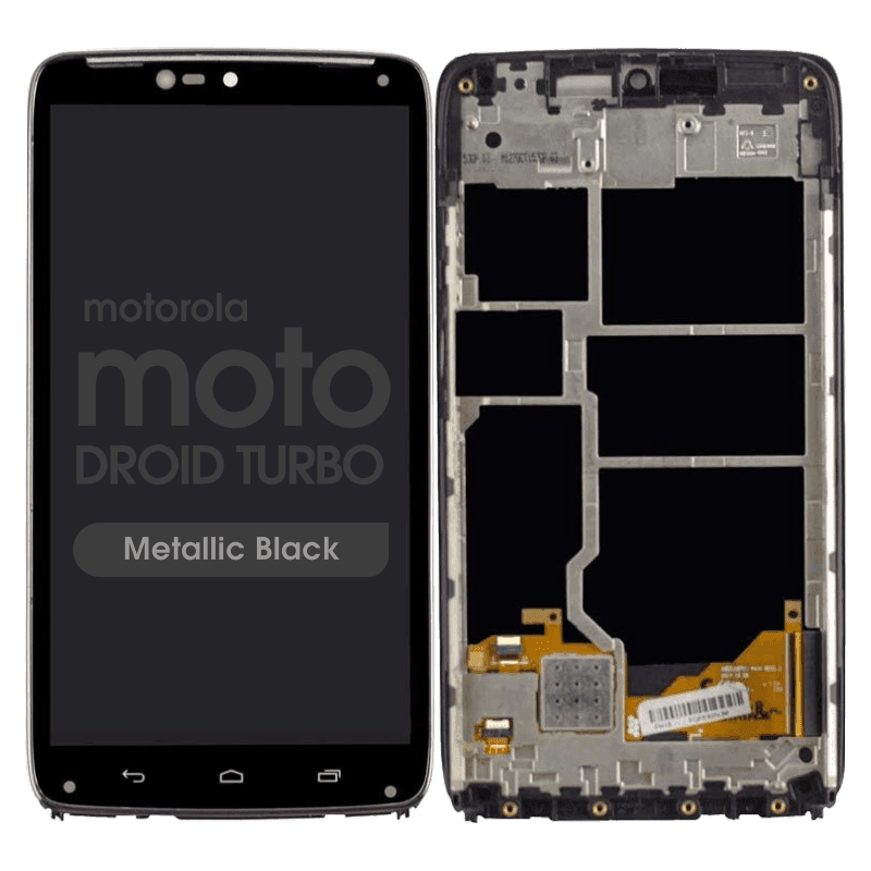 LCD Screen and Digitizer Assembly w/ Frame for Motorola Droid Turbo (Metallic Black)