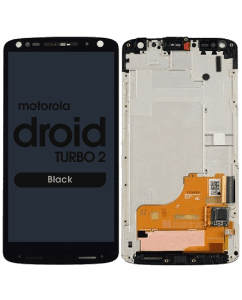 LCD Screen and Digitizer Assembly w/ Frame for Motorola Droid Turbo 2 (Black)