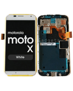 LCD Screen and Digitizer Assembly w/ Frame for Motorola Moto X (XT1060 / XT1058 / XT1056 / XT1053) (White)