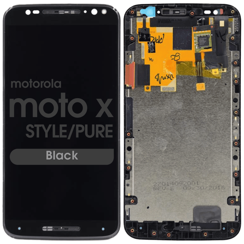 LCD Screen and Digitizer Assembly w/ Frame for Motorola Moto X Style / Pure (Black)