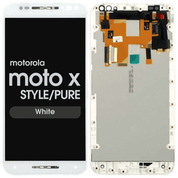 LCD Screen and Digitizer Assembly w/ Frame for Motorola Moto X Style / Pure (White)
